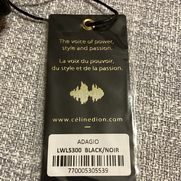 Céline Dion Collection - Black Leather Wallet/ Purse with Shoulder Straps - Picture 9 of 11